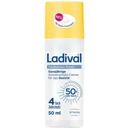Ladival Hautbarriere Repair Sonnenschutz-Creme Gesicht LSF 50+ - Schutz und Pflege für empfindliche Gesichtshaut mit Ladival Hautbarriere Repair Sonnenschutz-Creme LSF 50+. Stärkt die Hautbarriere, reduziert Feuchtigkeitsverlust und sorgt für langanhaltenden Schutz gegen Sonnenstrahlen.