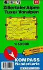 Kompass Karten, Zillertaler Alpen, Tuxer Alpen: Mit Kurzführer und alpinen Skirouten. 1:50000 (KOMPASS Wanderkarte)
