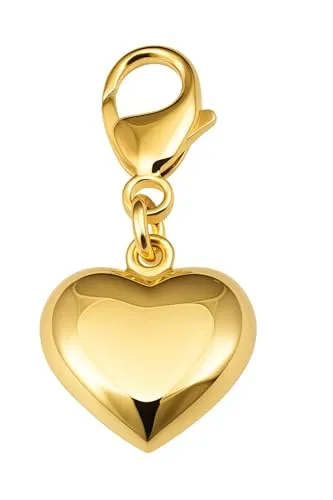 Nicht Zutreffend Charm Anhänger Einhänger Herz 3D Glanz echt Gold 333 Gold Gelbgold 8kt Herzchen