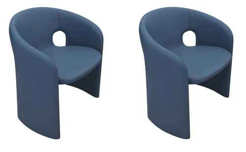 Blaue Designer Esszimmerstühle im 2er Set - Moderne Küchenstühle in Blau, ideal für stilvolle Esszimmer. Komfortable Polsterung und zweijährige Herstellergarantie sorgen für langanhaltenden Sitzgenuss.