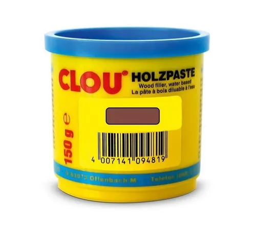 Clou Holzpaste Mahagoni Dunkel zum Reparieren und Auskitten von Holzschäden 150g
