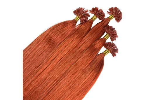 hair2heart Echthaar-Extension Premium Remy Bonding Extensions #8/43 - Haarverlängerungen aus hochwertigem indischen Echthaar, mit intakter Schuppenschicht für seidigen Glanz und lange Haltbarkeit. Unsichtbare Integration für einen natürlichen Look.