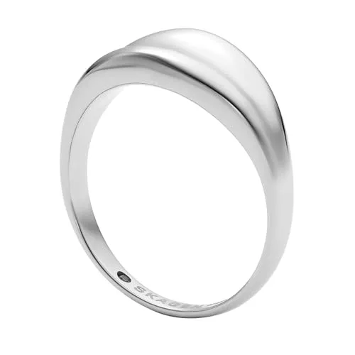 SKAGEN Anja Pebble Ring aus Edelstahl - Eleganter Damenring aus poliertem Edelstahl in Silber, erhältlich in verschiedenen Größen für perfekten Tragekomfort.