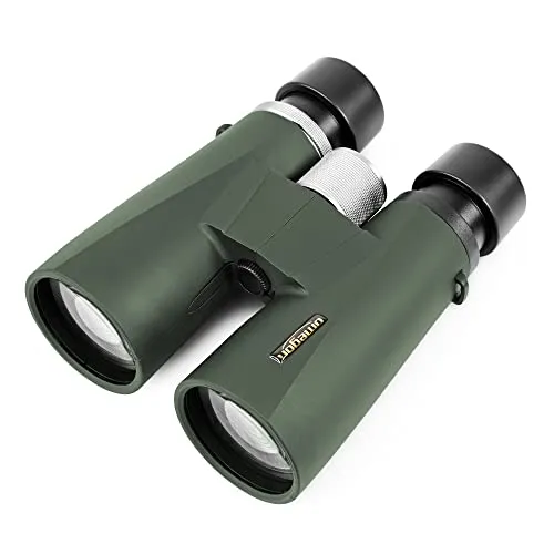 Omegon Fernglas Hunter 2.0 12x56 – Großes Sichtfeld - Ferngläser mit großem Gesichtsfeld und scharfer Optik, wasserdicht und ideal für Naturbeobachtungen bei Tag und Nacht.