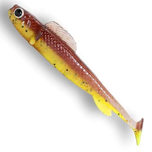 Lurejunks Finisher Shad - 5 Gummifische - Angelköder für Hecht, Zander & Barsch, Gummiköder, Länge:10cm, Farbe:Green Pumpkin Chartreuse