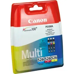 Canon CLI-526 C M Y - 3er-Set Druckerpatronen (Cyan, Magenta, Gelb), hohe Druckleistung bis zu 462 Seiten, ideal für PIXMA Drucker