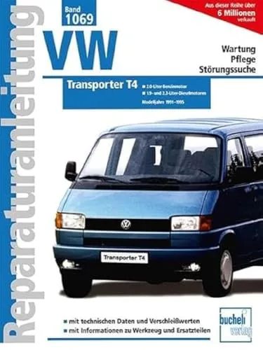 VW Transporter T4 Handbuch: Komplettlösung für Benzin- und Diesel-Motoren - Umfassendes Reparaturhandbuch für VW Transporter T4, bietet detaillierte Anleitungen für 2,0-Liter-Benzin und 1,9/2,4-Liter-Diesel-Motoren, ideal für DIY-Enthusiasten.