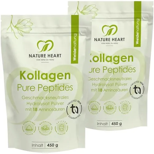 Nature Heart Kollagen Pure Peptides Pulver 450g, 2er-Pack