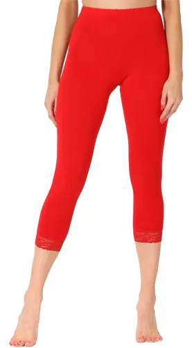Merry Style Leggings Damen 3/4 Capri Hose MS10-290 (1-tlg) elastischer Bund