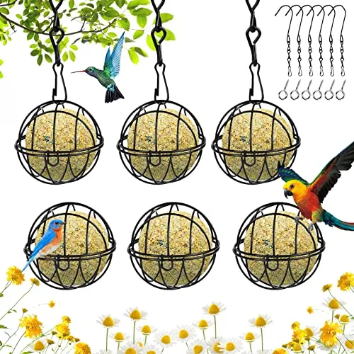 6er Set Meißenknödelhalter Metall Vogelfutterstation von TUFA