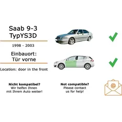 Kenwood S1766 Einbau-Lautsprecherpaket für Saab 9-3 Typ YS3D