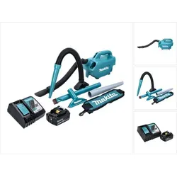 Makita DCL 184 RG1 Akku Staubsauger 18 V - Leistungsstarker Akku Staubsauger mit 54 mbar Saugkraft, ideal für schnelle und flexible Reinigung ohne Kabel. Inklusive 6,0 Ah Akku und Ladegerät.