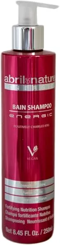 abril et nature - Energic - Professionelles Shampoo - Für nährstoffbedürftiges Haar - Verhindert Frizz und statische Aufladung - Feuchtigkeitsspendend und reparierend - Mit positiven Ionen - 250 ml