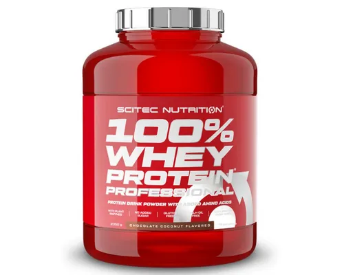 Scitec Nutrition 100% Whey Protein Professional 2350g Pulver - Whey Protein für effektiven Muskelaufbau, vollwertiges Aminosäurespektrum und Verdauungsenzyme, glutenfrei und in leckeren Geschmacksrichtungen.