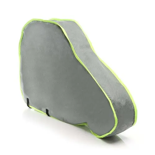 Wiltec Deichselabdeckung Grau 95x61x15cm Deichselhaube für Wohnwagen und Anhänger, UV-beständig, 2 Spanngurte mit Klickverschluss, Vliesmaterial