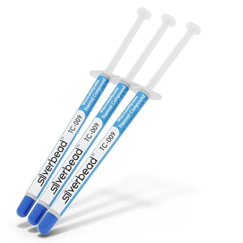 Silverbead Wärmeleitpaste [3 Stück] Hochleistungs Thermische Thermal Paste Grease Compound TC-009 | für alle CPU Kühler PC GPU LED SMD IC Heatsink Kühlkörper Wasserkühlung Notebook & Laptop PS4