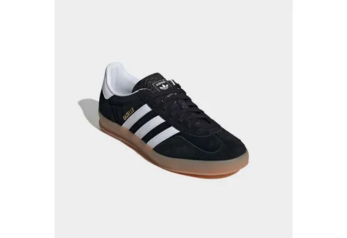 adidas Originals Gazelle Indoor Sneaker schwarz 38 EU - Sneaker in Größe 38, klassisches Design in Core Black mit hochwertigem Leder-Obermaterial, ideal für sportliche und lässige Outfits.