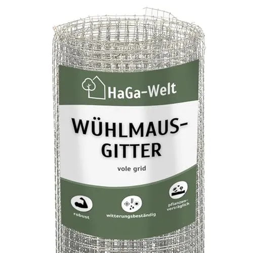HaGa Wühlmausgitter aus Metall – 1m x 5m – Effektiver Schutz für Beete & Rasen | Umweltfreundliche Barriere gegen Wühlmaus | Robustes & Langlebiges Drahtgitter | auch als Hasendraht & Volierendraht