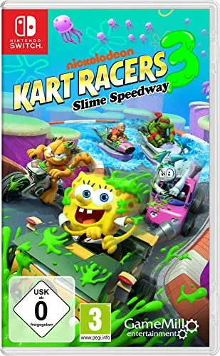 Nickelodeon Kart Racers 3 - Slime Speedway für Nintendo Switch - Rennspiel für Nintendo Switch mit über 40 vertonten Charakteren und aufregenden Strecken aus beliebten Nickelodeon-Serien. Erlebe individuelles Gameplay mit Wasserfahrzeugen und 90 Crew-Mitgliedern!