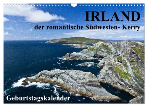 Irland - der romantische Südwesten - Kerry (Wandkalender 2026) - Monatskalender im DIN A3 Format, präsentiert die schönsten Plätze Irlands. Ideal für Reisefans und romantische Seelen, die die Schönheit des Südwestens genießen möchten.
