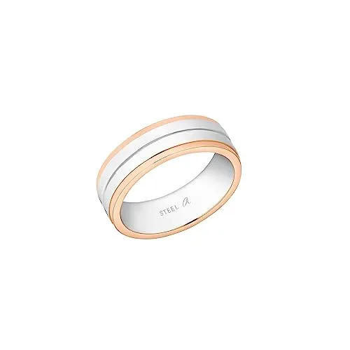 Amor Ring Edelstahl Herren Ringe, Bicolor von Amor