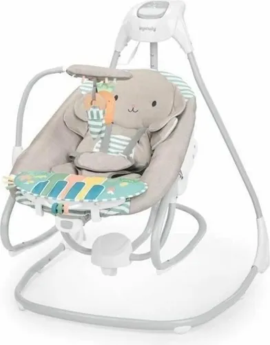INGENUITY Sylvi 4-in-1 elektrische Schaukel und Schaukelstuhl. Erweiterbar mit einem Baby-Klavierspielzeug im Lieferumfang enthalten.