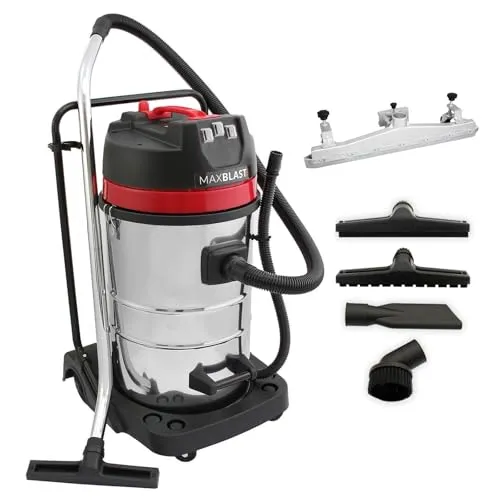 MAXBLAST 80 Liter Gewerbesauger 3000W - Bodenstaubsauger mit 80 Litern Fassungsvermögen und HEPA-Filter, ideal für professionelle Anwendungen und gründliche Reinigung.