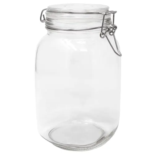 6er Set Einmachglas mit Bügelverschluss 1500ml - Vorratsgefäße & -gläser, luftdicht und ideal zur sicheren Aufbewahrung von Lebensmitteln, mit klassischem Design und praktischem Drahtbügelverschluss.