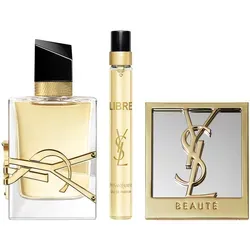Yves Saint Laurent Libre 50 ml EdP Set mit Reisespray und Spiegel - Luxuriöses Damenparfüm-Set mit 50 ml LIBRE Eau de Parfum und 10 ml Reisespray. Ein blumiger Duft, ideal für unterwegs, verpackt in elegantem Design – perfekt als Geschenk.