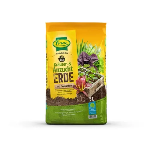 Frux BIO Kräuter- und Anzuchterde / Ausssaaterde mit Naturton (5 L)