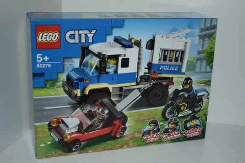 LEGO 60276 City Police Gefangenentransporter - Bauspielzeugset mit 244 Teilen, inklusive Gefangenentransporter, Abschleppwagen und 4 Minifiguren für spannenden Polizeispaß ab 5 Jahren.