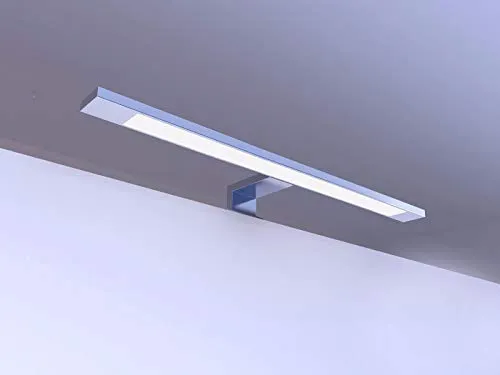LED Badleuchte 450mm - Moderne Spiegellampe in Alu-Eloxiert - Lampen für Wand-, Spiegelklemm- und Aufbaumontage, aus hochwertigem Aluminium mit starker Lichtausbeute. Ideal für ein modernes Badezimmer.