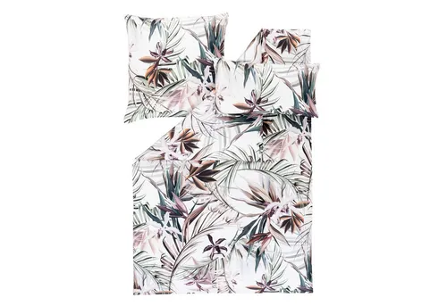 Estella Mako-Satin Bettwäsche 135x200 Kaia verde in braun von ESTELLA