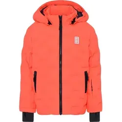 Kabooki Jungen LWJIPE 706-JACKET, Neon Red, Größe 110 - Jacken für Jungen, wasserabweisend und perfekt für aktive Kids bei jedem Wetter.