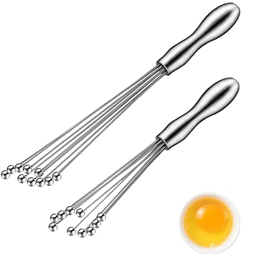 Stücke Schneebesen Edelstahl -Kugeln Küche Schneebesen Set Manual Mixer Zwei Größen Schneebesen Dishwasher-Safe, zum Schlagen von Eiern, Marmelade, Butter und Mehl (25cm/30cm) 2
