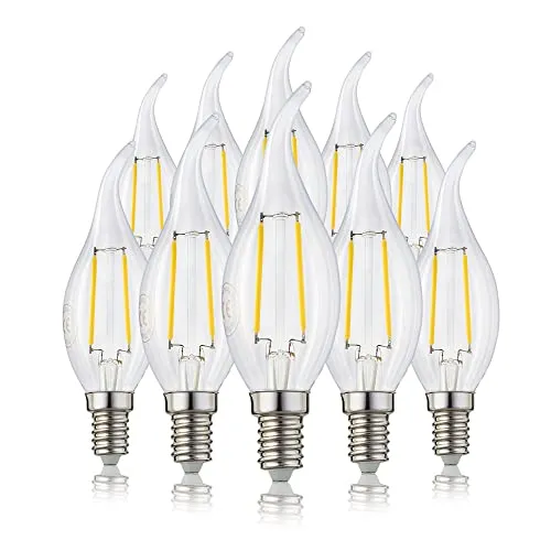 hellum LED Glühlampe E14, 10er Set - Energiesparlampen mit 250 Lumen und warmweißem Licht, ideal für stimmungsvolle Beleuchtung und energieeffizienter Ersatz für 25-Watt Kerzenbirnen.