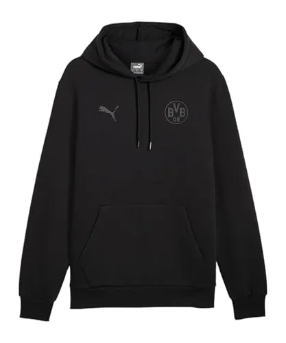 PUMA BVB Dortmund ESS Hoody schwarz 2XL Unisex – Stylisch und bequem - Hochwertiger Hoody von PUMA mit Kapuze und Kordelzug. Perfekt für Fans, bietet Komfort und ein markantes Vereinswappen auf der Brust.