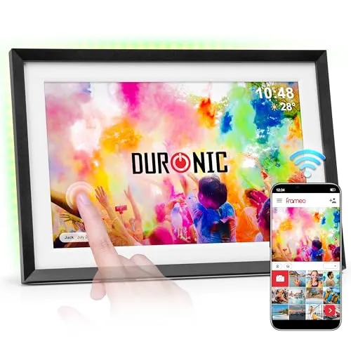 Duronic PF2A BK Digitaler Bilderrahmen 10 Zoll mit WiFi