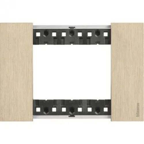 BTICINO LIVING NOW 3 MODULPLATTE IN ZAMAK GOLD KA4803ZW