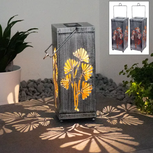 2er Set LED Hänge Solar Lampen für Garten und Balkon - Energieeffiziente und wetterfeste Solarleuchten mit Dämmerungssensor. Ideal für stimmungsvolle Beleuchtung im Außenbereich, perfekt für Garten, Terrasse und Balkon.