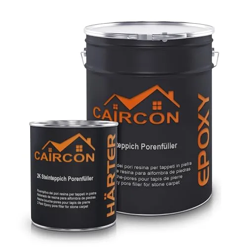 2K Steinteppich Porenfüller Epoxidharz Versiegelung für Innen und Außen UV-fest Farblos - 3kg