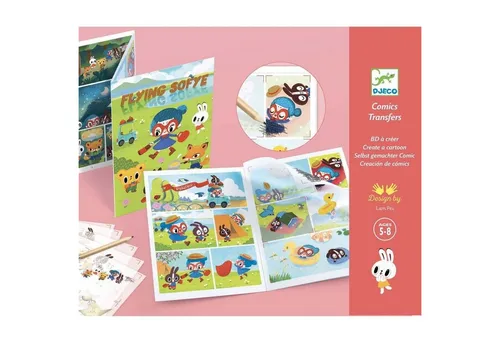 DJECO Kreativset DJ09558 Rubbelbilder - Flying Sofye von Djeco