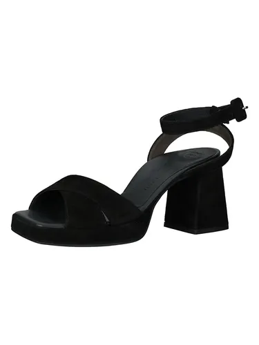 Paul Green Leder-Sandaletten in Schwarz, Größe 40 - Wanderschuhe für Damen - stilvolle Leder-Sandaletten mit rutschhemmender Laufsohle, ideal für sommerliche Wanderungen und Freizeitaktivitäten.