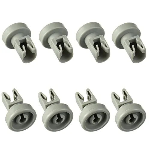 BOJACK Spülmaschinen Rollen Universal für die Meisten Standard Geschirrspüler Oberkorbräder Ersatzteile Kompatibel mit AEG, Favorit, Privileg, Zanussi, Juno (8 Stück)