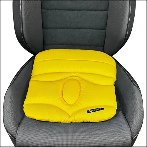 Sitback Basic Slim Keilkissen Stuhlkissen Autositzkissen Universal (löwenzahn gelb) - Das Sitback Basic Slim Keilkissen sorgt für angenehmes Sitzen in Auto und Wohnmobil. Mit einfachem Befestigungssystem und ergonomischer Form entlastet es die Wirbelsäule und fördert eine gesunde Sitzhaltung.