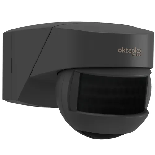 Bewegungsmelder für Innen + Außen Infrarot 180 Grad IP54 PIR-Sensor Anthrazit