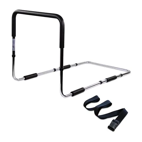 Mobiclinic®, Bettgitter für Ältere, Höhenverstellbar, Extra Sicherheitssystem für Lattenrost, Gepolsterter Griff, Einfacher Aufbau, Bis 130 kg, Mobilitätshilfe, Stahl, Diana