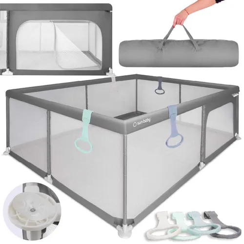 Laufgitter Laufstall für Babys 200 x150 cm Schutzgitter für Kinder GRIFFE