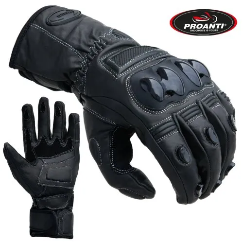 PROANTI Motorradhandschuhe Touring Race - Lederhandschuhe für optimalen Grip - Motorradhandschuhe aus Leder mit hervorragendem Schutz und sehr gutem Grip, ideal für Motorradfahrer. Erhältlich in verschiedenen Größen für optimalen Sitz.