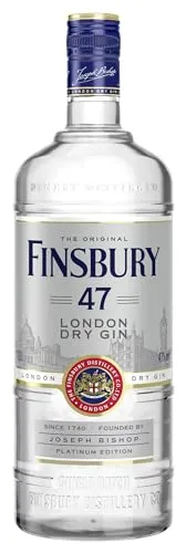 Finsbury Platinum 47 London Dry Gin 47% Vol. 1l - Premium Gin mit 47% Vol., ideal für Cocktails und puren Genuss, perfekt für Gin-Liebhaber und Feiern.